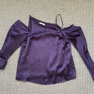 Parker purple silk top